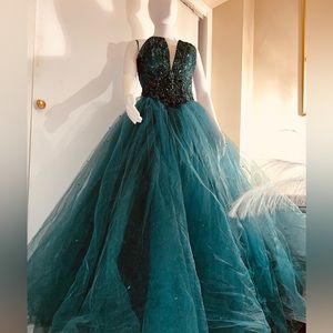 A pretty puffy dress.